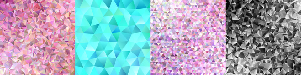 Chaotic triangle polygon background collection