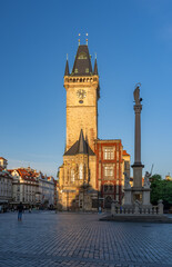 Naklejka premium Old Town Hall on Old Town Square in Prague, Czech Republic