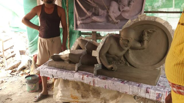 The Art of Immortality: Creating a Dying Warrior Sculpture Mold using Plaster of paris.