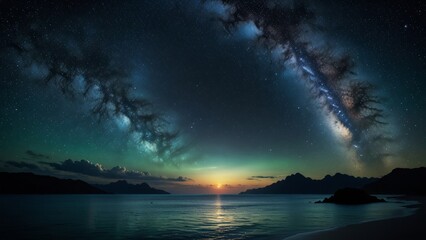 Stunning Milky Way Over Ocean