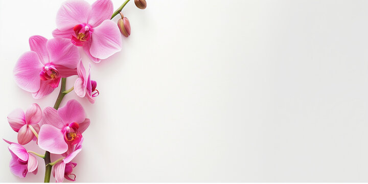 Sfondo bianco con spazio per messaggio. Fiori.