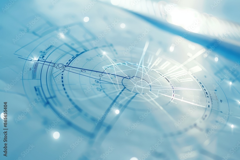 Poster blueprint design of wind turbines showcasing renewable energy technology and engineering innovation 