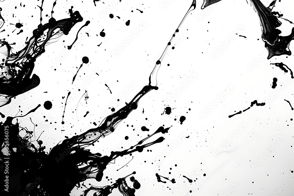 Wall mural a minimalist black and white ink splash design with room for text