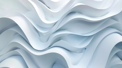 Obraz premium Elegant Abstract White Wavy Background with Smooth Curves and Modern Minimalist Design