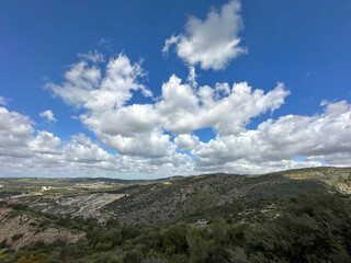 Clouds in the form of a stork building a nest