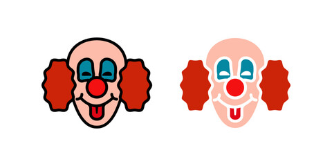 Clown icon set. for mobile concept and web design. vector illustration on white background