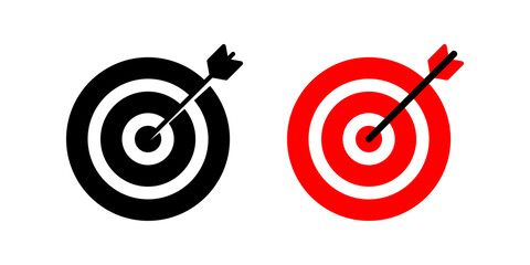 Target icon set. Dartboard Symbol. Goal sign. for mobile concept and web design. vector illustration on white background