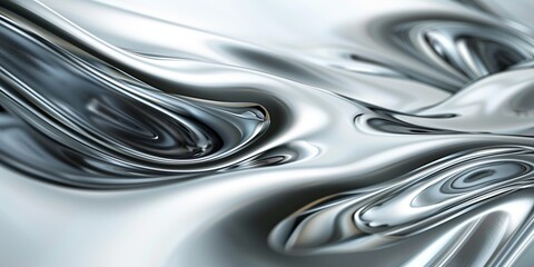Fototapeta premium Modern Sleek Background, Metallic Silver and Chrome Rings, High Resolution, Detailed Abstract Background with Shiny Metallic Rings and Reflective Surfaces