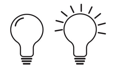 Light Bulb icon set, Idea icon symbol vector