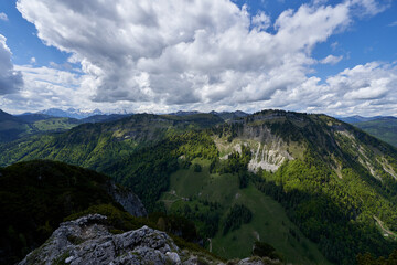 View from Sparber Mountain - Austrian Alps. Upper Austria.
