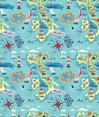 mapa Greetings from © badcramilo