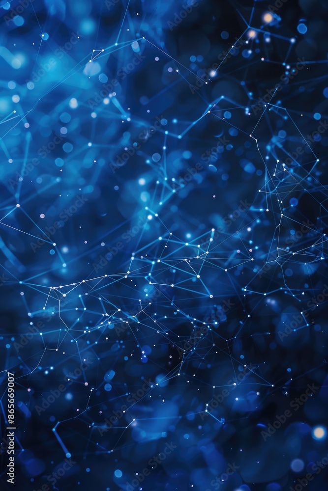 Poster a close-up shot of a dark blue background covered in tiny dots and lines, great for use as a design 