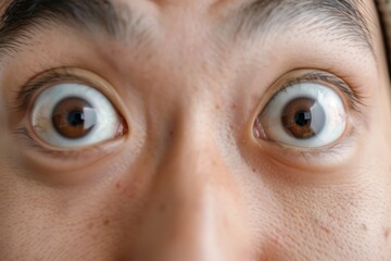 close-up of a child's eyes