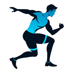 silhouette of a person running