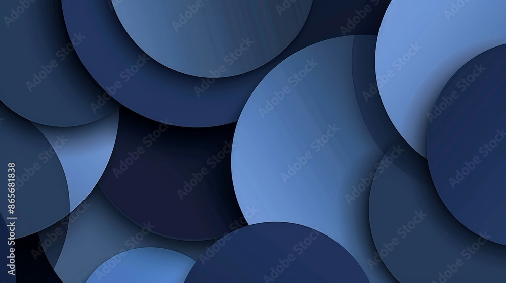 Aufkleber abstract blue overlapping circles and shapes background. suitable for business and modern presentati