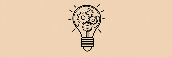Innovative Thinking - Light Bulb Gears Concept