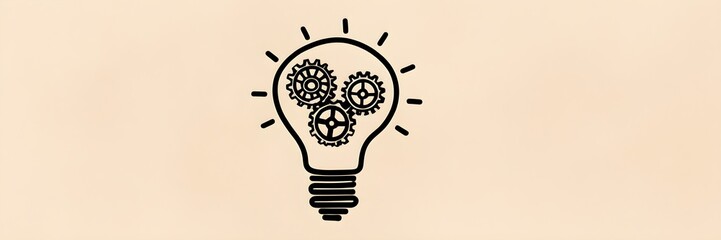 Innovative Thinking - Light Bulb Gears Concept