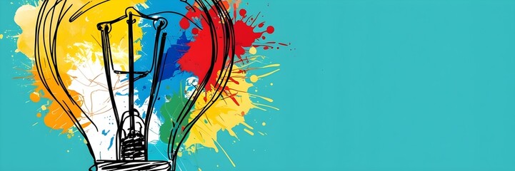 Creative Explosion - Artistic Light Bulb Concept