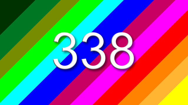 338 colorful rainbow background year number