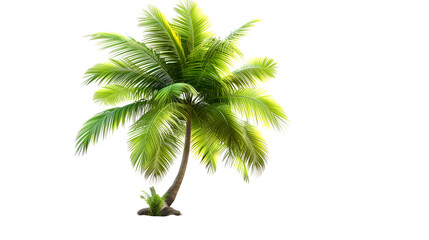 Fototapeta premium Palm tree, PNG file, transparent background, isolated on white