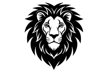 lion head silhouette vector illustration