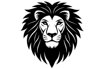 lion head silhouette vector illustration