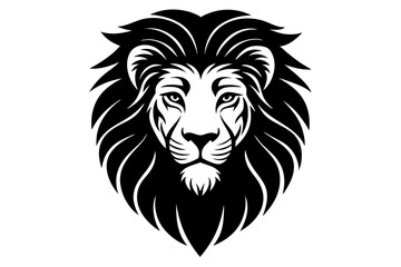 lion head silhouette vector illustration