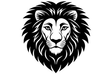 lion head silhouette vector illustration