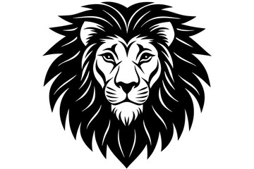 lion head silhouette vector illustration