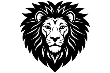 lion head silhouette vector illustration