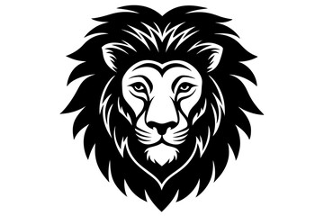 lion head silhouette vector illustration