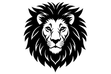 lion head silhouette vector illustration