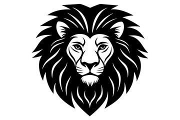 lion head silhouette vector illustration