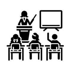 a teacher teaching students icon
