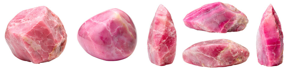 Obraz premium Pink stone on transparent background PNG file