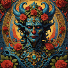 Fototapeta premium Beautiful Blue Demon