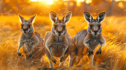 Australian outback kangaroos