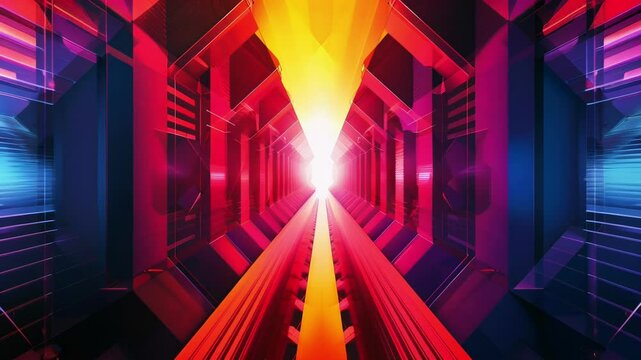 A retrofuturistic background featuring a fusion of bold colors and geometric patterns bringing a touch of funk to any project.