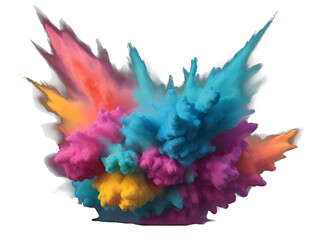 Fototapeta premium Color spreading in transparent background