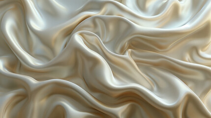 Obraz premium Beautiful silk fabric texture background white silk fabric 3d effect,generated AI