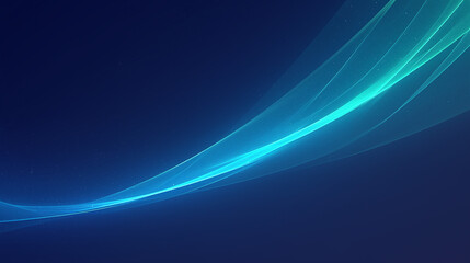  Abstract glowing blue lines on a dark blue background