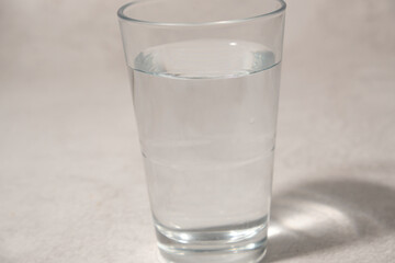 glass of water on the table