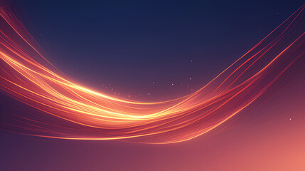 Abstract glowing lines on a dark blue gradient background, showcasing vibrant, flowing lines and dynamic movement