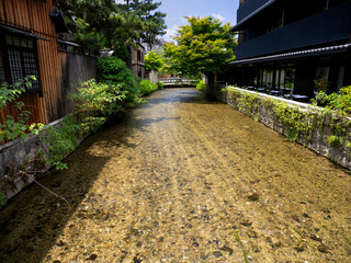 祇園白川　新門前橋付近　京都府