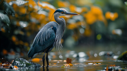 Naklejka premium Estuary ecosystem a mix of freshwater and saltwater species 