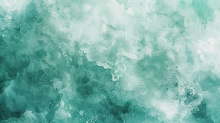 Obraz premium Ethereal Watercolor Abstract Background with Serene Blue and Green Gradient, Modern Artistic Design