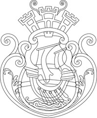 Sketch illustration silhouette vector drawing detail design ornament icon logo symbol floral old classic vintage ethnic traditional