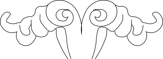 Sketch illustration silhouette vector drawing detail design ornament icon logo symbol floral old classic vintage ethnic traditional 