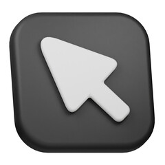 select 3d icon isolated on the transparent background