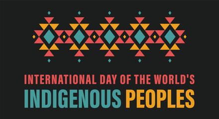 International day of the world Indigenous People  on August 9, Vector Template Design Illustration. Suitable for greeting card, poster and banner